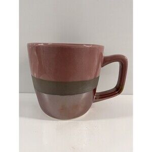 Pfaltzgraff Pink Mug With Tan Band